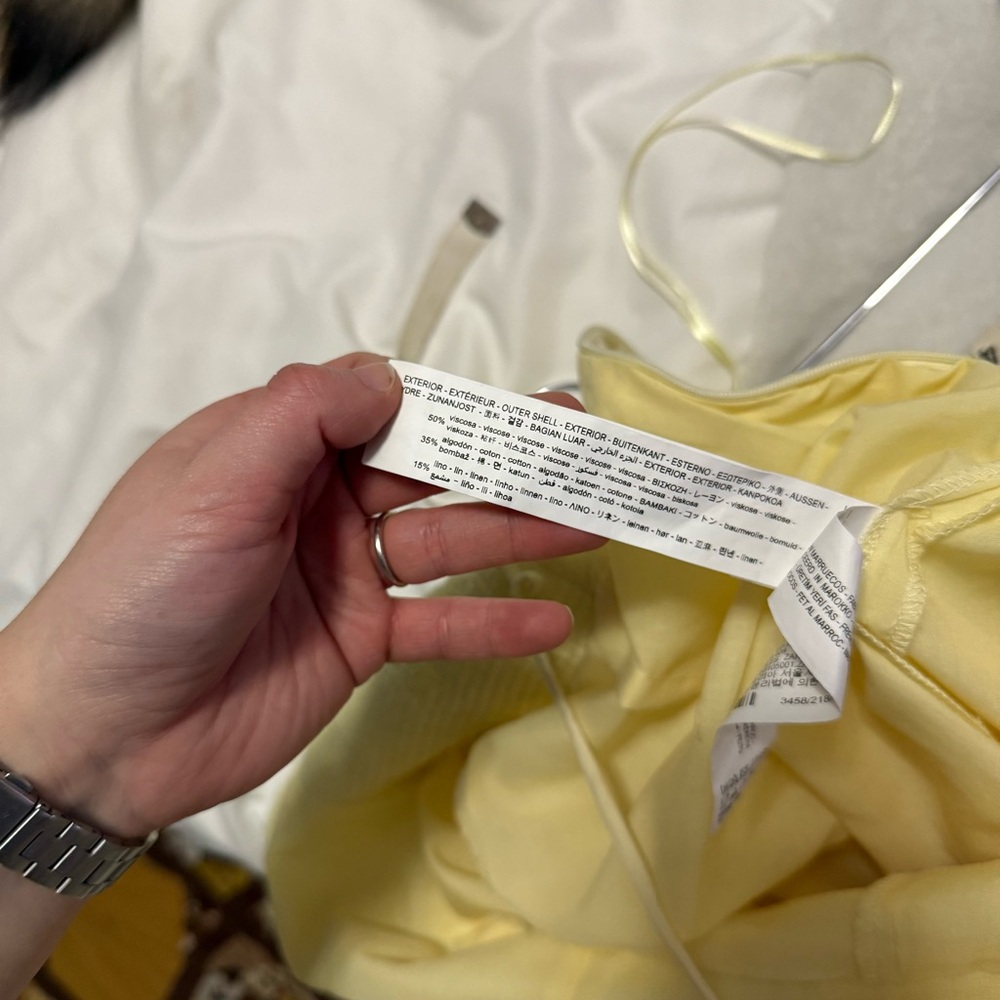 3/$20⚡️ Zara Pale Yellow Mini Dress Romper Sleeveless Square Neck Summer - Picture 3 of 14